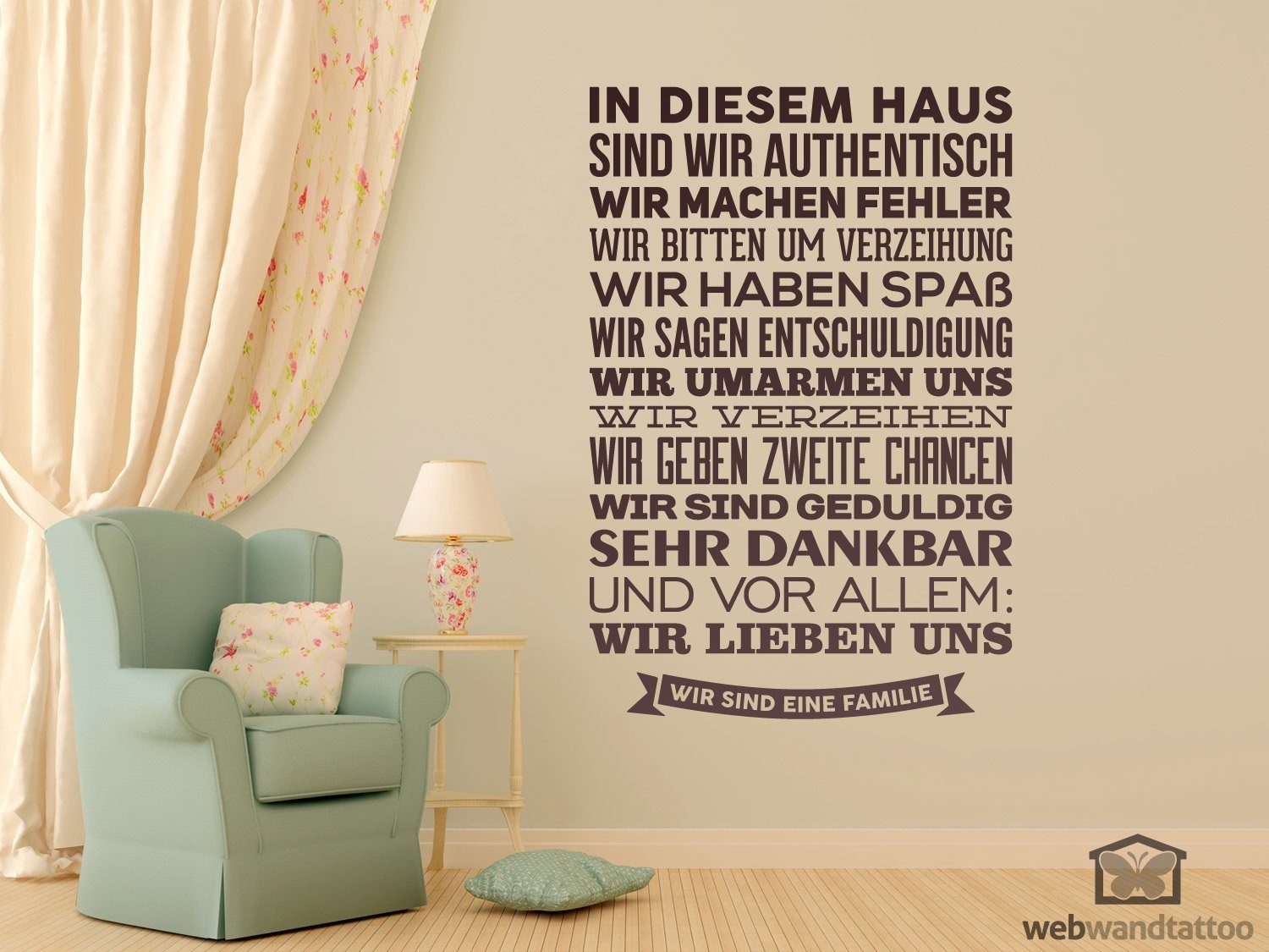 Wall Stickers: In diesem haus sind wir authentisch