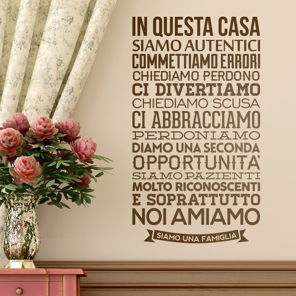 Wall Stickers: In questa casa siamo autentici