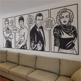 Wall Stickers: Comic Movie Stars 3