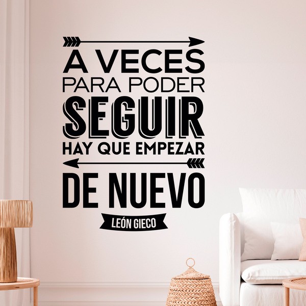 Wall Stickers: A veces para poder seguir...