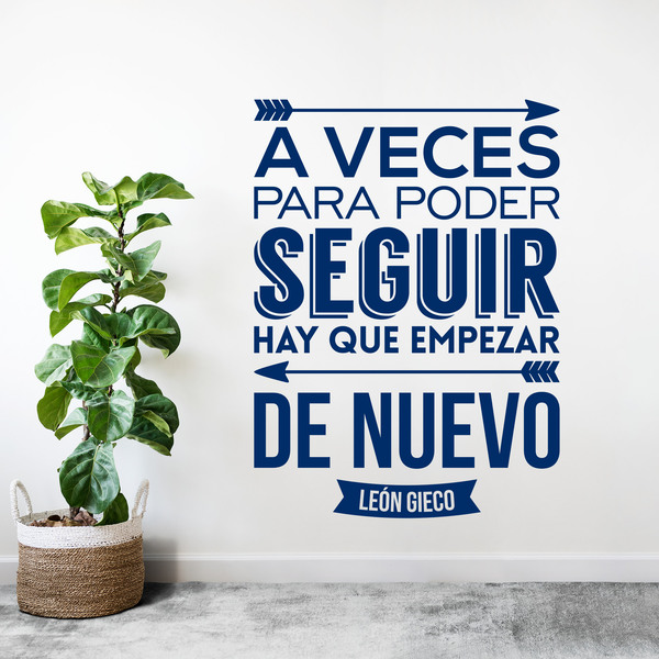 Wall Stickers: A veces para poder seguir...