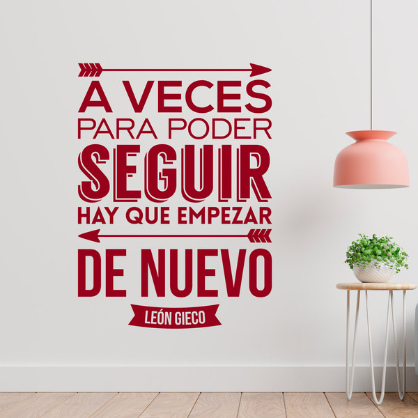 Wall Stickers: A veces para poder seguir...