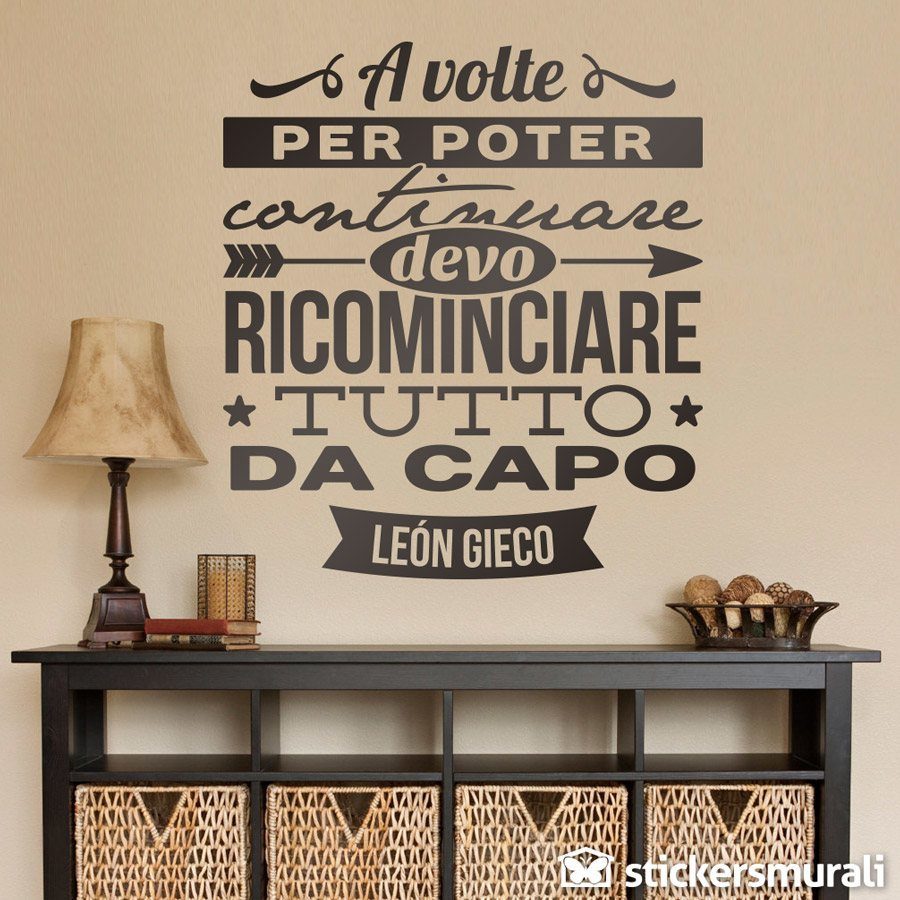 Wall Stickers: A volte per poter continuare...