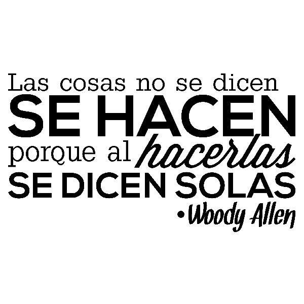 Wall Stickers: Las cosas no se dicen... Woody Allen