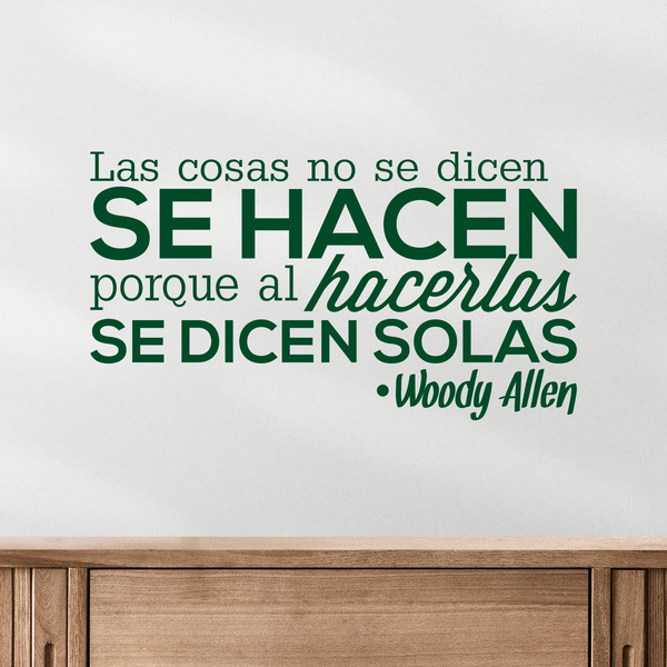 Wall Stickers: Las cosas no se dicen... Woody Allen