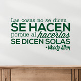 Wall Stickers: Las cosas no se dicen... Woody Allen 4