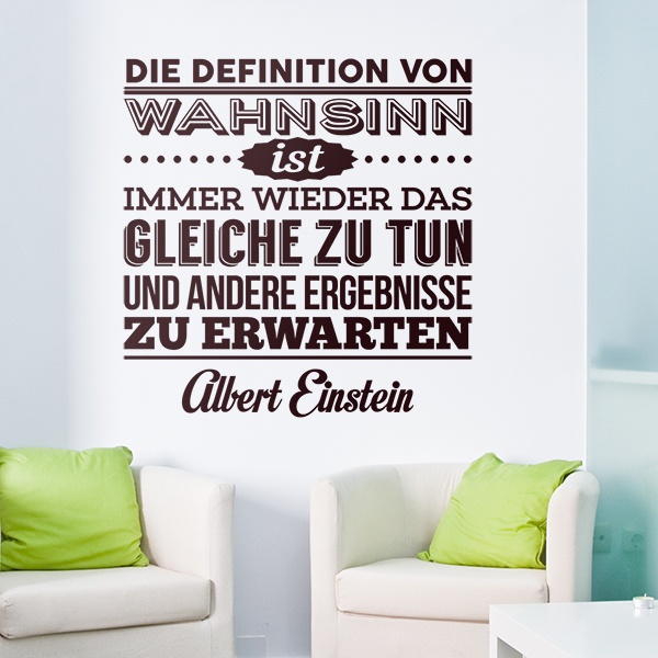 Wall Stickers: Die definition von wahnsinn... Albert Einstein 0
