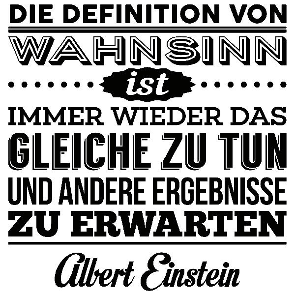 Wall Stickers: Die definition von wahnsinn... Albert Einstein
