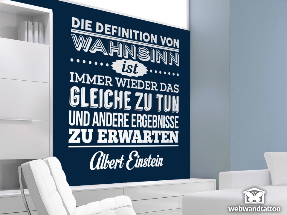 Wall Stickers: Die definition von wahnsinn... Albert Einstein