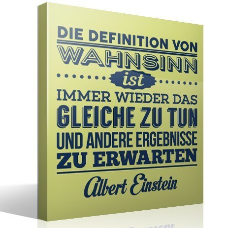 Wall Stickers: Die definition von wahnsinn... Albert Einstein