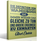 Wall Stickers: Die definition von wahnsinn... Albert Einstein 3