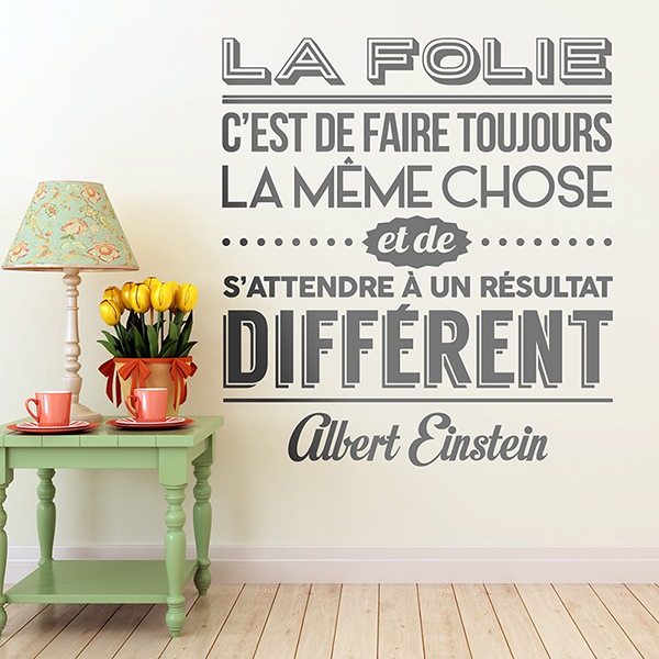 Wall Stickers: La folie cest de faire toujours