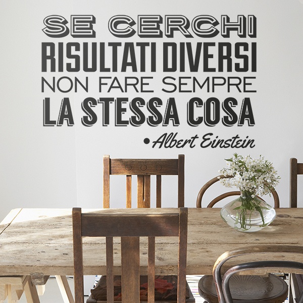 Wall Stickers: Se cerchi risultati diversi... Albert Einstein