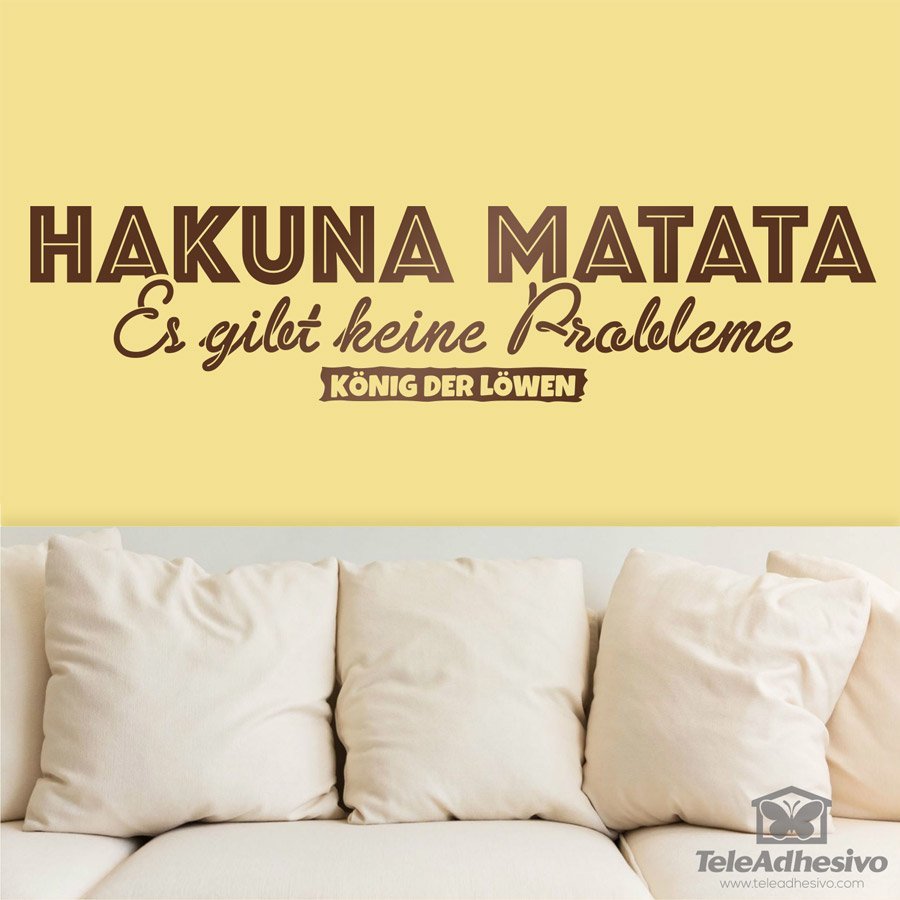 Wall Stickers: Hakuna Matata in German