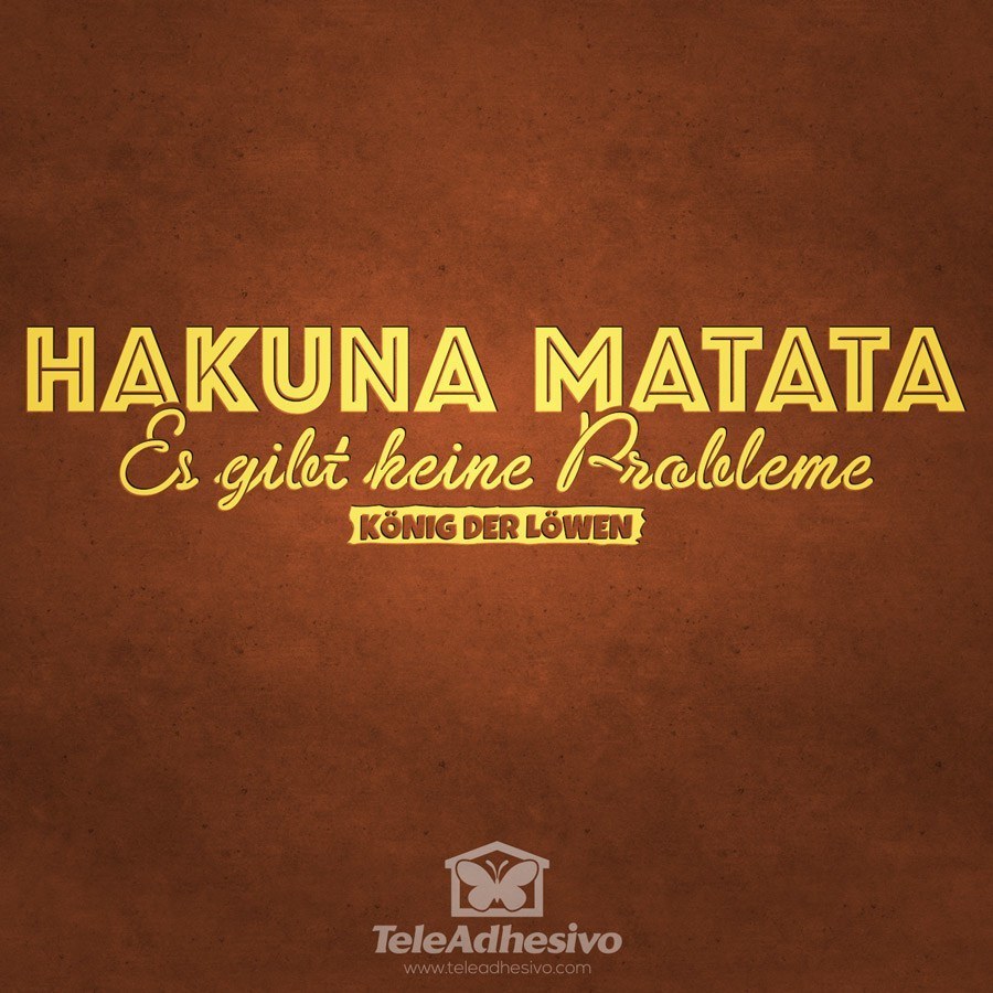 Wall Stickers: Hakuna Matata in German