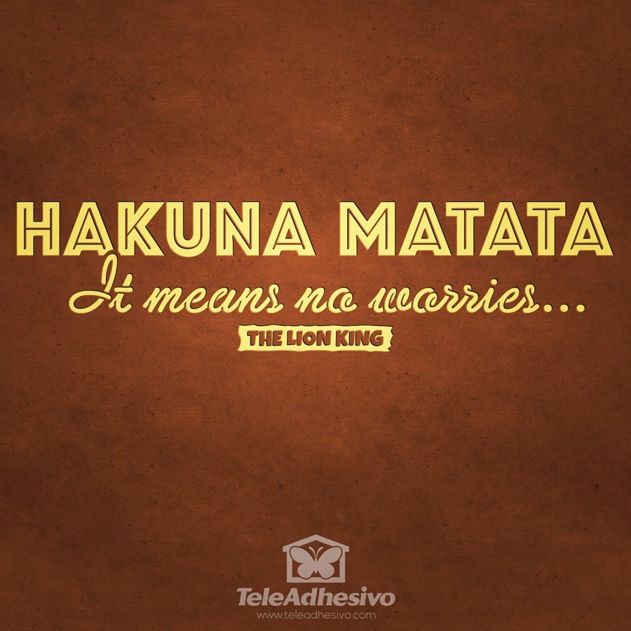 Wall Stickers: English Hakuna Matata