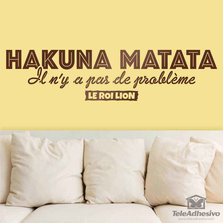 Adesivo Murale Decorativo Hakuna Matata – Frasi In Francese – Docliick DC-051-FR – Nero