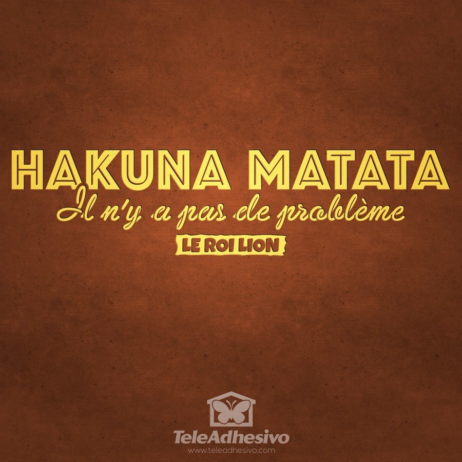 Wall Stickers: Hakuna Matata in French