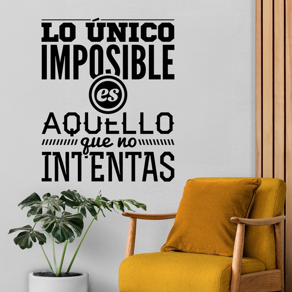 Wall sticker Lo único imposible es... | MuralDecal.com