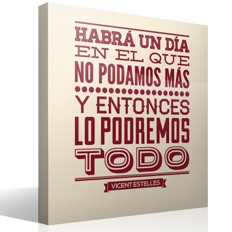 Wall Stickers: Habrá un día en el que... - Vicent Estellés