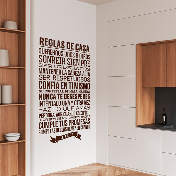 Wall Stickers: Reglas de la Casa