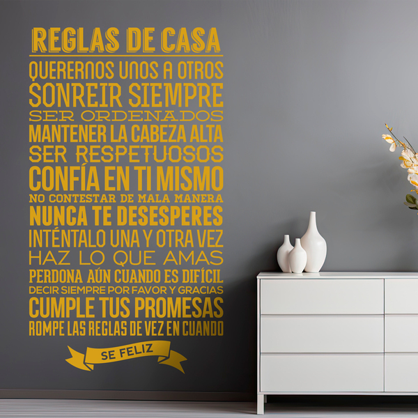 Wall Stickers: Reglas de la Casa