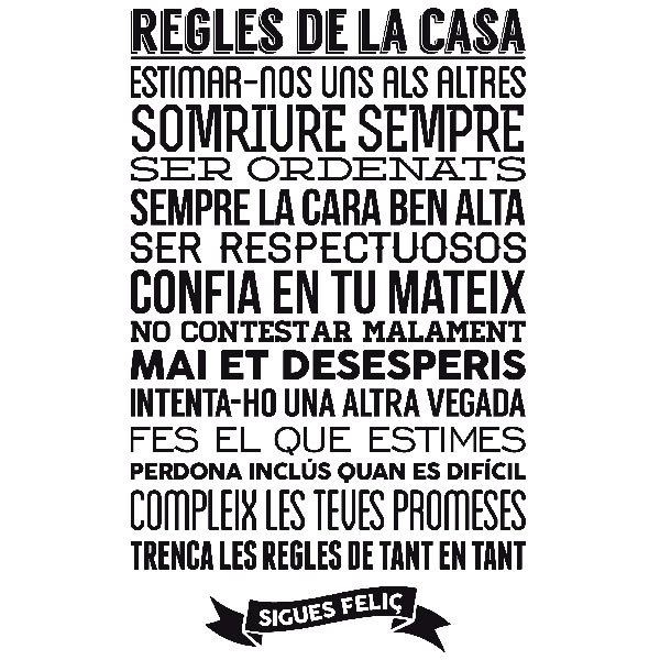 Wall Stickers: Regles de la casa