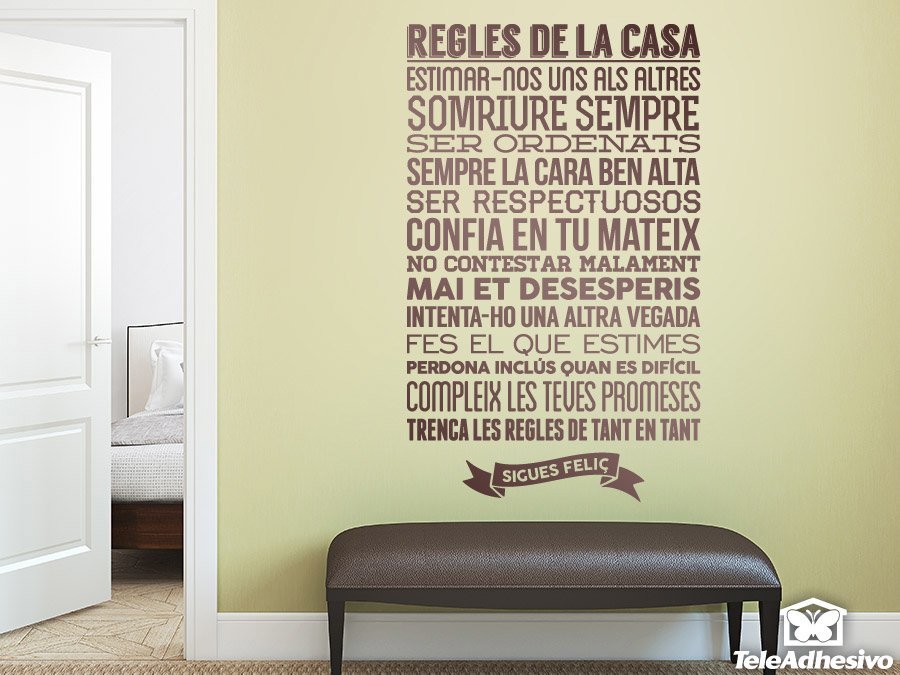 Wall Stickers: Regles de la casa