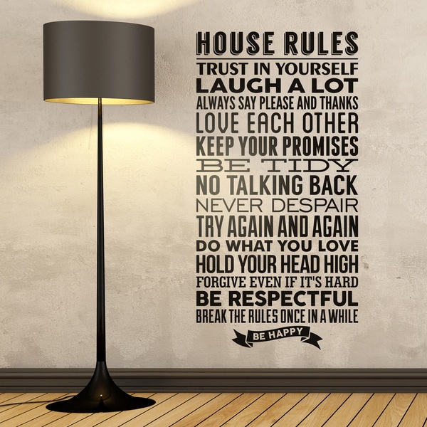 Wall Stickers: House Rules 0