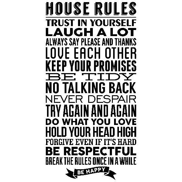 Wall Stickers: House Rules