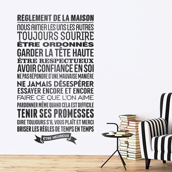 Wall Stickers: Règlement de la maison