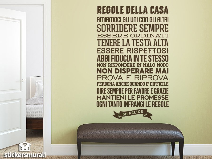 Wall Stickers: Regole della Casa