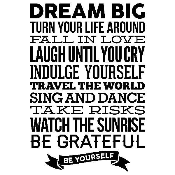 Wall Stickers: Dream big and be yourself