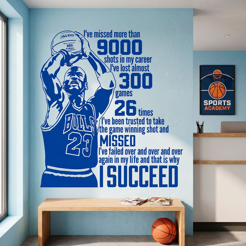 Wall Stickers: Michael Jordan Success Quote