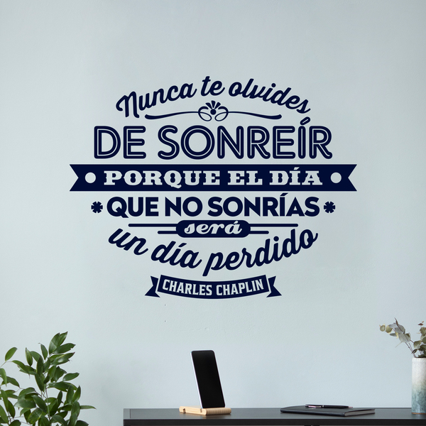 Wall Stickers: Nunca te olvides de sonreir