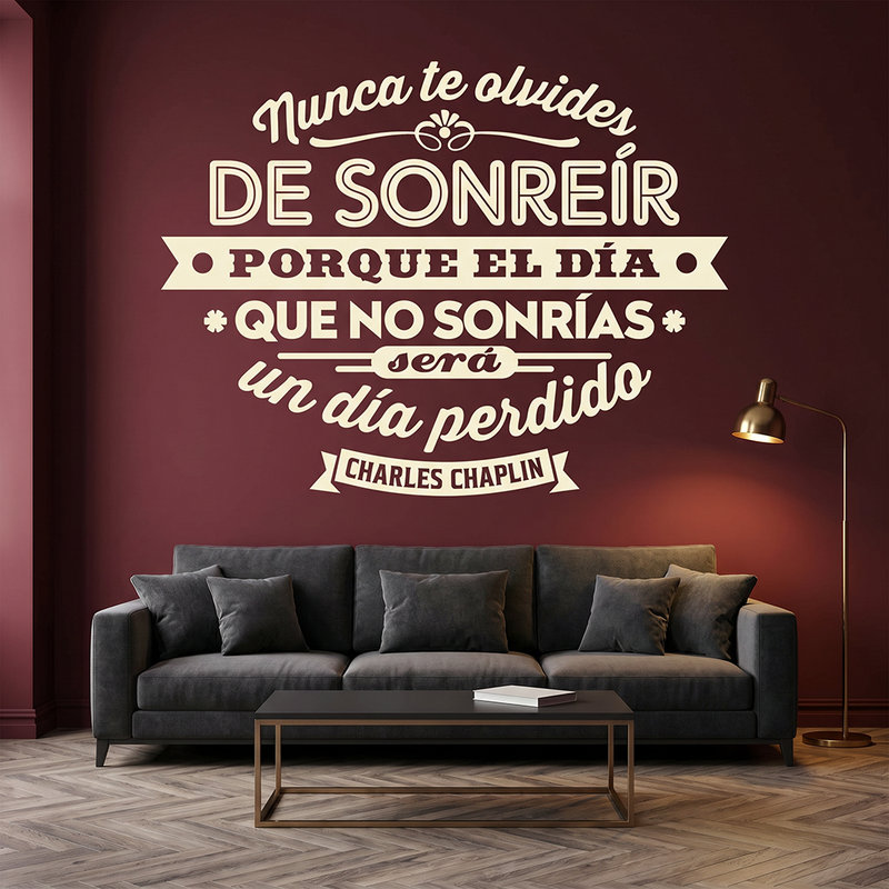 Wall Stickers: Nunca te olvides de sonreir