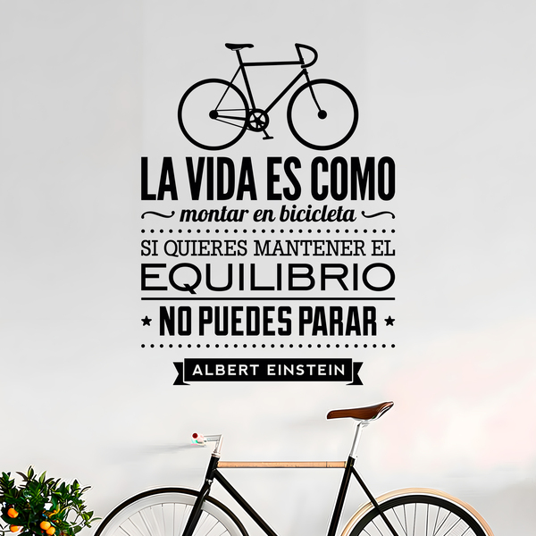 Wall Stickers: La vida es como montar en bicicleta