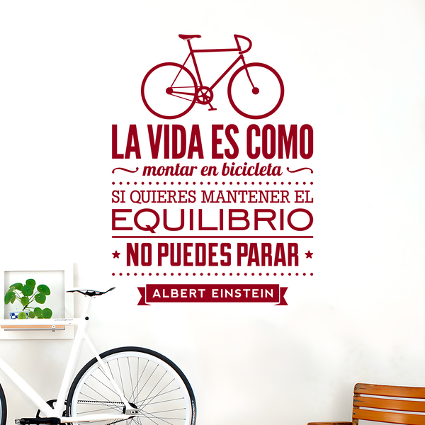 Wall Stickers: La vida es como montar en bicicleta