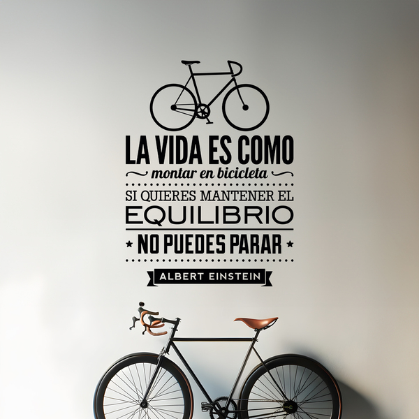 Wall Stickers: La vida es como montar en bicicleta