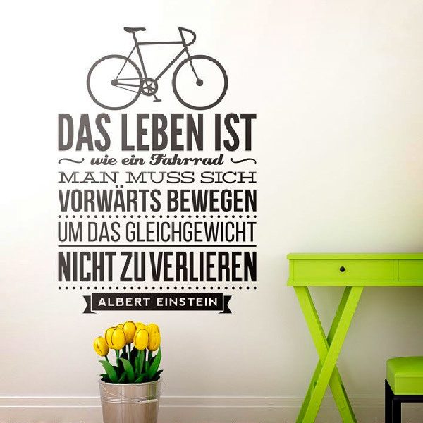 Wall Sticker Das Leben Ist Wie Ein Fahrrad Muraldecal Com