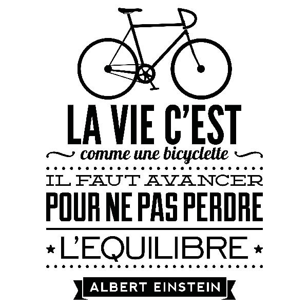 Wall Sticker La Vie C Est Comme Une Bicyclette Muraldecal Com