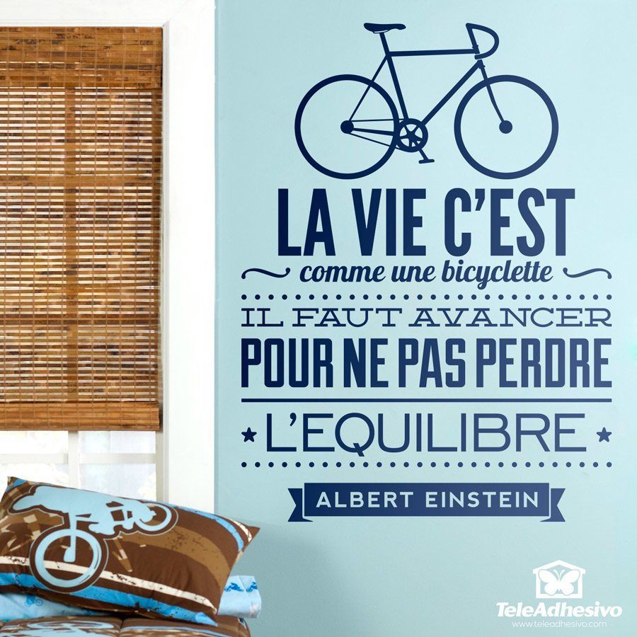 Wall Stickers: La vie c'est comme une bicyclette