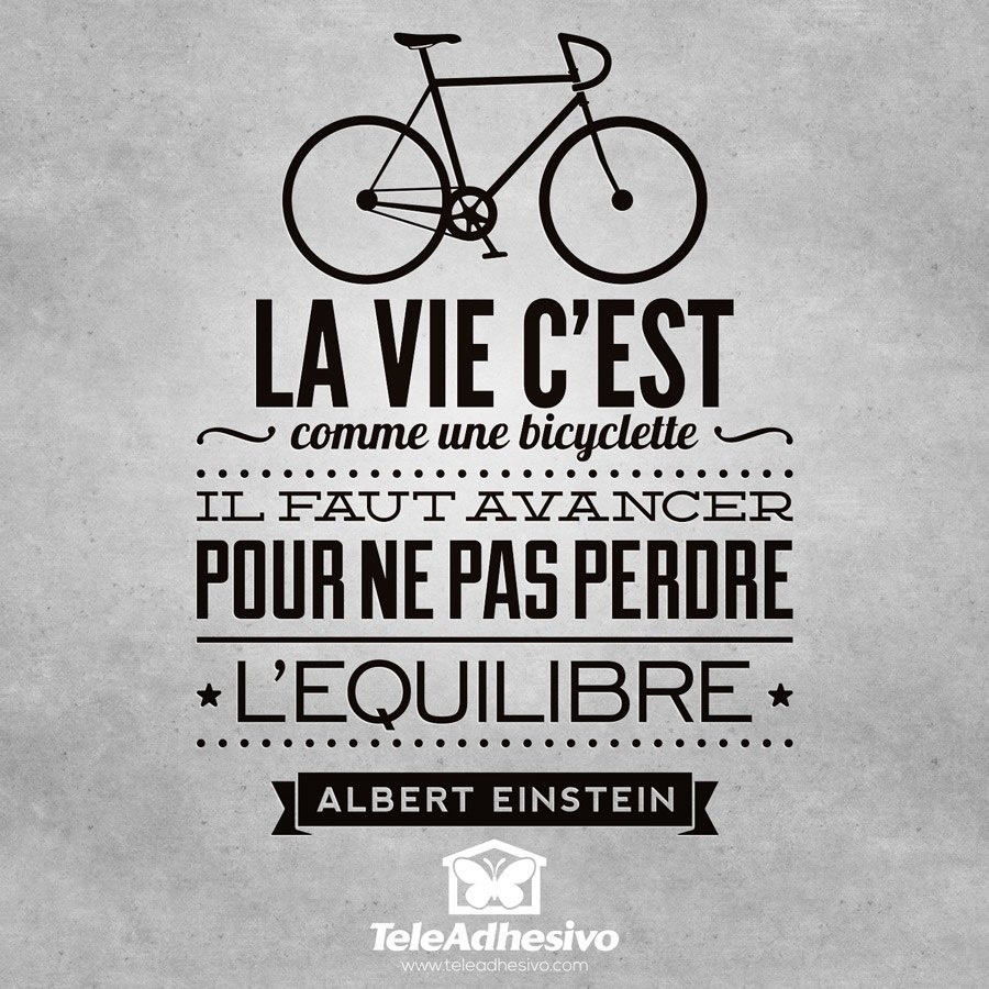 Wall Stickers: La vie c'est comme une bicyclette