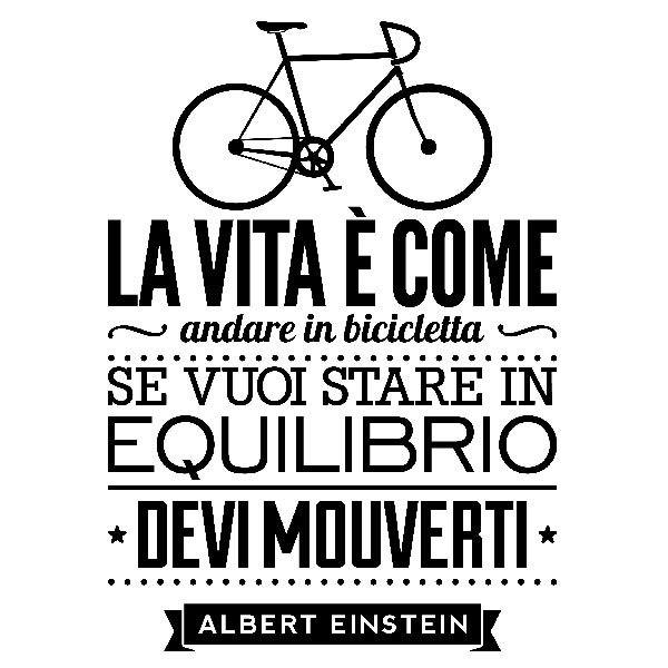 Wall Stickers: La vita è come andare in bicicleta