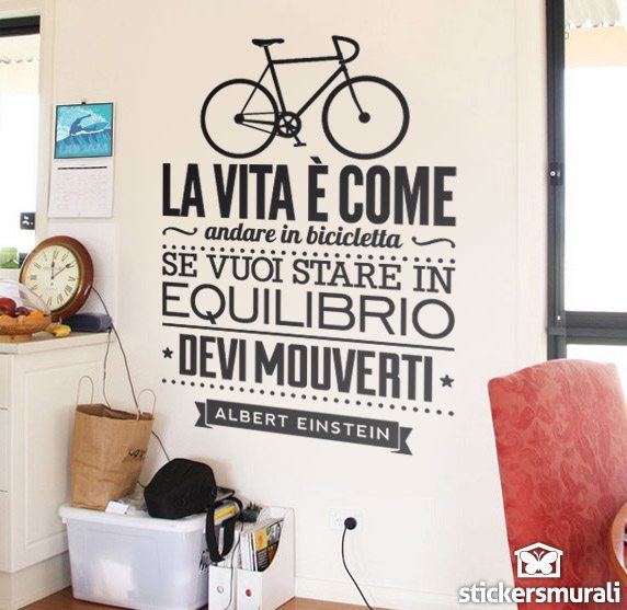 Wall Stickers: La vita è come andare in bicicleta