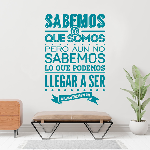 Wall Stickers: Sabemos lo que somos... William Shakespeare