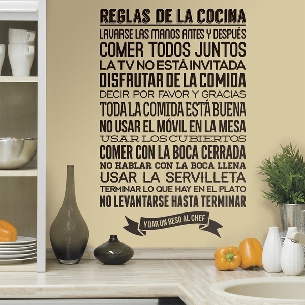 Wall Stickers: kitchen rules - Spanish