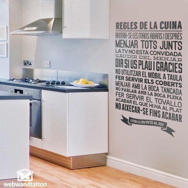 Wall Stickers: Kitchen rules - catalan