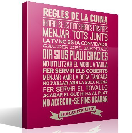 Wall Stickers: Kitchen rules - catalan