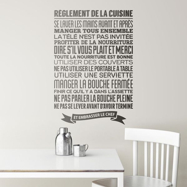 Wall Stickers: Règles de la cuisine 0